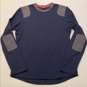 lululemon athletica Blue and Gray Long Sleeve Shirt